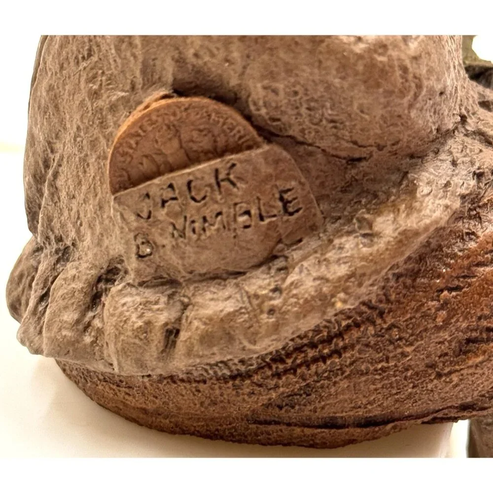 Tom Clark Gnome JACK B NIMBLE Figurine #37 Candlestick Holder Shelf Sitter Books - Picture 7 of 9